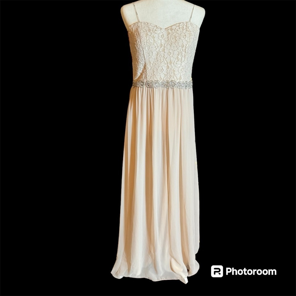 Speechless Cream Lace Prom Dress